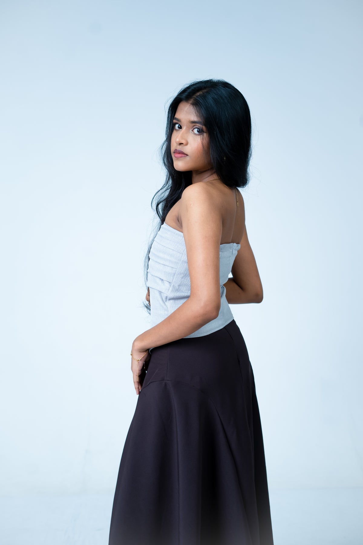 THE CAELUM PLEATED TOP